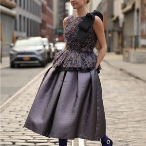 Halogen x Atlantic Pacific Purple Metallic Skirt